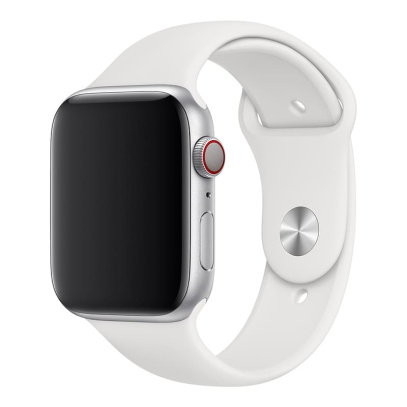 Ремешок для Apple Watch 38/40 mm COTEetCI Silicone Sport Band White, белый