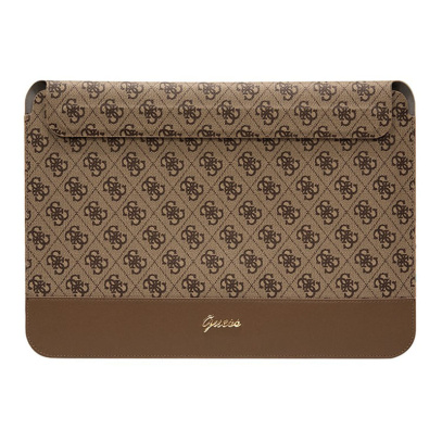 Чехол Guess для ноутбуков 13"/14" Sleeve 4G Bottom stripe Metal logo (GUCS14PS4SGW) Коричневый