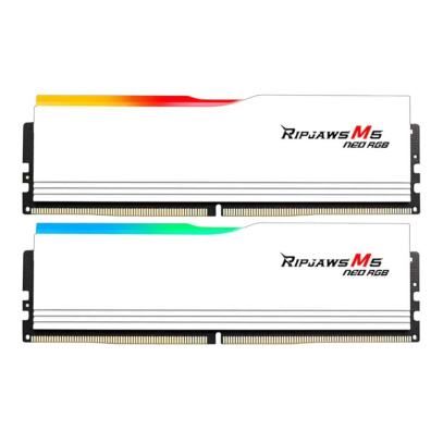 Оперативная память G.SKILL Ripjaws M5 Neo RGB (F5 6000J3036F48GX2 RM5NRW) DDR5 96GB 6000MHz CL30 UDIMM 2x48GB RGB White