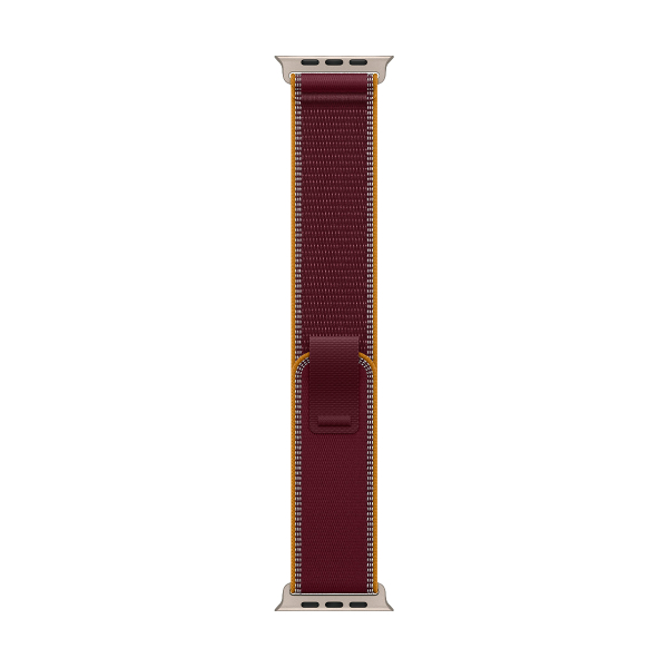 Apple Watch Ultra 4, 49 мм корпус из титана цвета «Natural», ремешок Trail Loop цвета «Burgundy» размера M/L