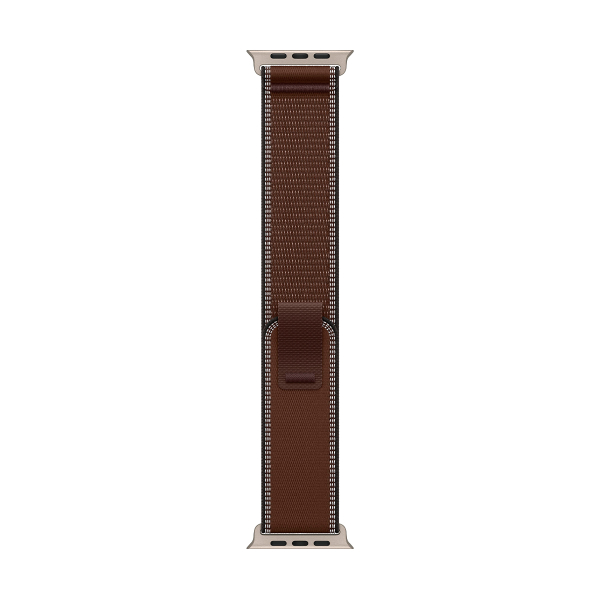 Apple Watch Ultra 4, 49 мм корпус из титана цвета «Natural», ремешок Trail Loop цвета «Dark Umber» размера M/L