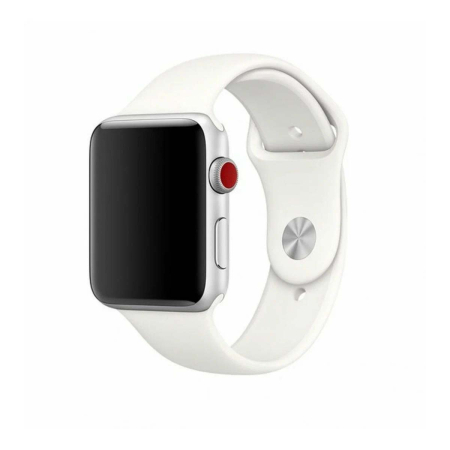 Ремешок для Apple Watch 38/41 mm HOCO WA01 Flexible Series Classic Sports Silicone Strap White