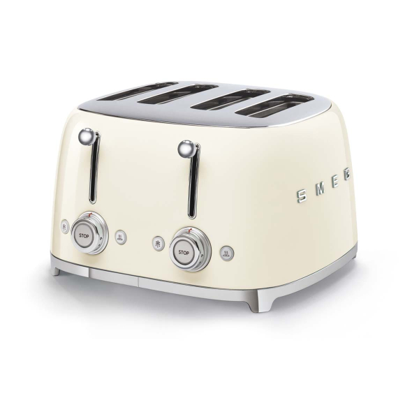 Тостер на 4 ломтика SMEG 50s style (TSF03CREU) Кремовый