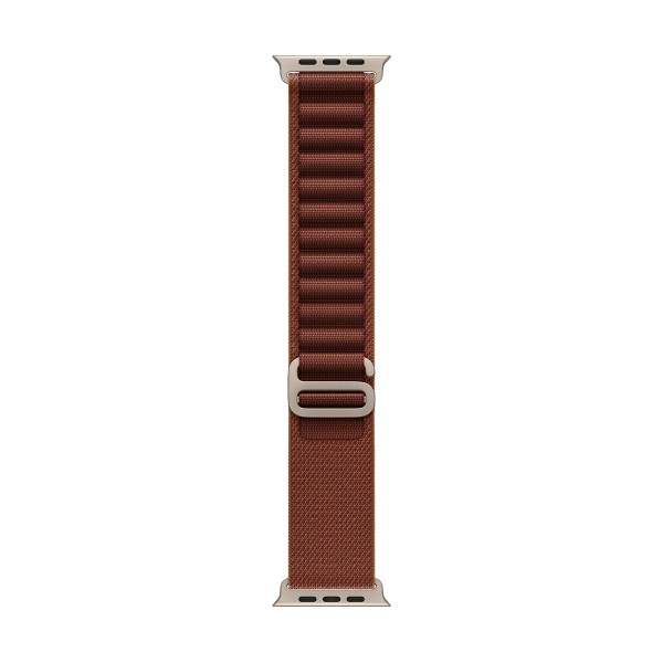 Apple Watch Ultra 4, 49 мм корпус из титана цвета «Natural», ремешок Alpine Loop цвета «Burgundy» размера M