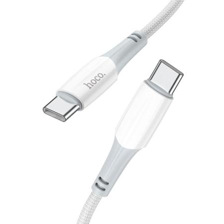 Кабель hoco. Fast charging data cable разъем Type-C – Type-C, 1 м (X70) Белый