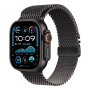 Apple Watch Ultra 2 (2024), 49 мм корпус из титана цвета «Black», ремешок Titanium Milanese Loop размера M цвета «Black»