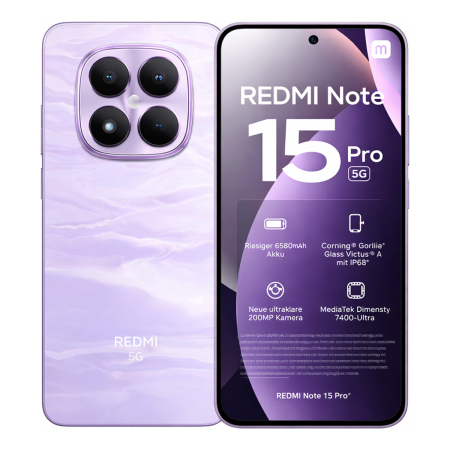 Xiaomi Redmi Note 15 Pro 5G 12/512Gb Mist Purple, фиолетовый