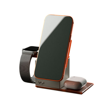 Беспроводное зарядное устройство VLP NEO Qi2.2 Amber gray, серый янтарь