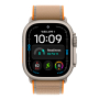 Apple Watch Ultra 4, 49 мм корпус из титана цвета «Natural», ремешок Trail Loop цвета «Sand» размера M/L