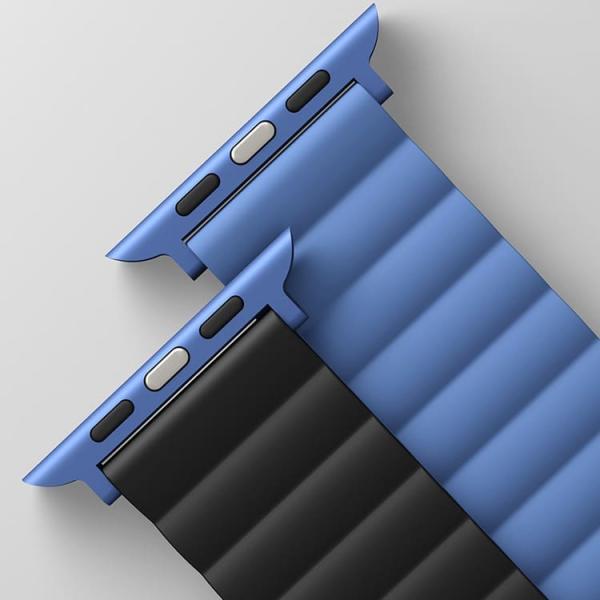 Ремешок для Apple Watch 41/40/38 mm UNIQ Revix Reversible Magnetic (41MM-REVBLUBLK) Синий/Чёрный