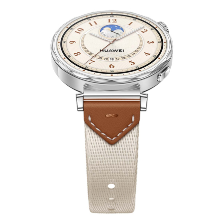 Часы HUAWEI Watch GT 5 Silver, 41 мм, цвет корпуса серебряный, цвет ремешка бежевый