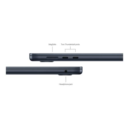 Apple MacBook Air 15" (M3, 8C CPU, 10C GPU, 2024) 16/512Gb SSD (MXD43) Midnight, «тёмная ночь»