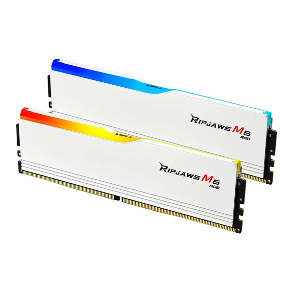 Оперативная память G.SKILL Ripjaws M5 RGB (F5 6400J3239F48GX2 RM5RW) DDR5 96GB 6400MHz CL32 UDIMM 2x48GB RGB White