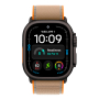 Apple Watch Ultra 4, 49 мм корпус из титана цвета «Black», ремешок Trail Loop цвета «Sand» размера M/L