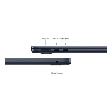 Apple MacBook Air 13" (M3, 8C CPU, 10C GPU, 2024) 8/512Gb SSD (MRXW3) Midnight, «тёмная ночь»