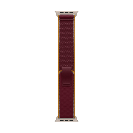 Apple Watch Ultra 4, 49 мм корпус из титана цвета «Natural», ремешок Trail Loop цвета «Burgundy» размера S/M