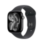 Apple Watch Series 11, 42 мм корпус из алюминия цвета «Jet Black», ремешок Sport Band размера S/M цвета «Black»