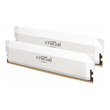 Оперативная память Crucial Pro Gaming by Micron (CP2K32G64C40U5W) DDR5 64GB 6400MHz CL40 UDIMM 2x32GB White