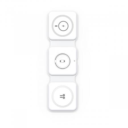 Беспроводное зарядное устройство WiWU Power Air 3в1 (M6) White, белый